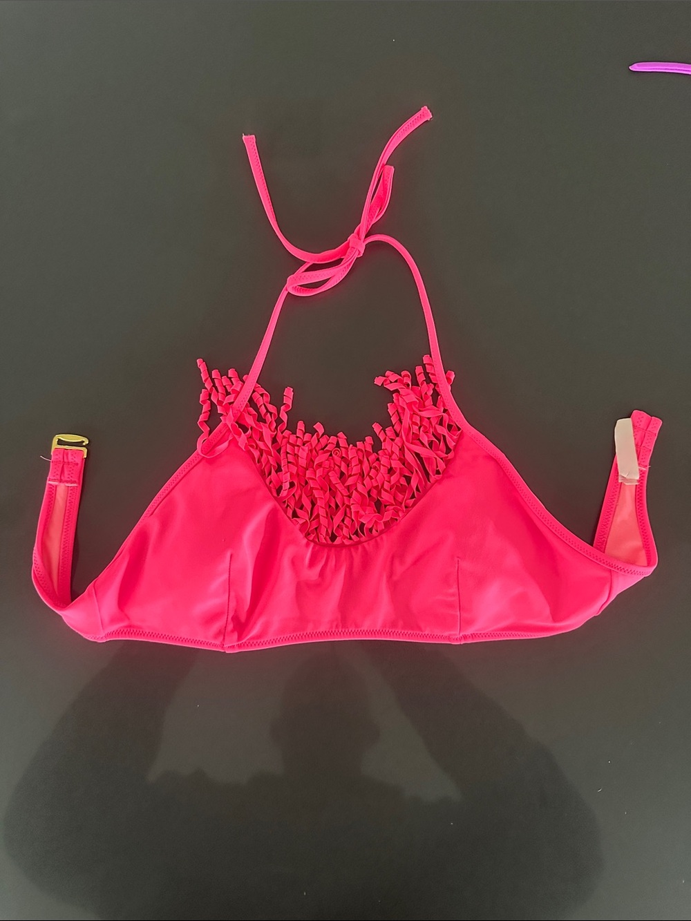 Victoria's Secret Hot Pink Fringe Bikini Top